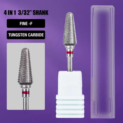 Ceramic Tungsten Carbide Nail Drill Bit Rotate Burr Milling Nail Cutter Bits Electric Drill Machine for Manicure Pedicure Tools