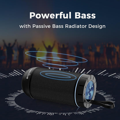 Bluetooth Speaker, IPX5 Waterproof Portable Speaker with 360° HD Surround Sound, Punchy Bass, Wireless TWS Pairing, 24H Playtime, Wireless Speaker for Home/Outdoor/Camping/Beach, Birthday Gift