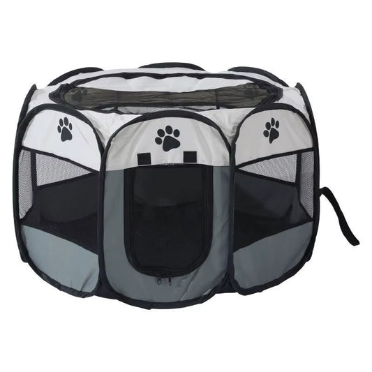 Portable Folding Pet Tent Dog House Octagonal Cage for Cat Tent Playpen Puppy Kennel Easy Operation Fence Outdoor Big Dogs House