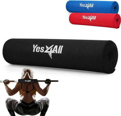 Barbell Thick Foam Nylon Pad, Neck Shoulder Protective Pad for Lunges, Squats and Hip Thrust Fit Standard Olympic Bar