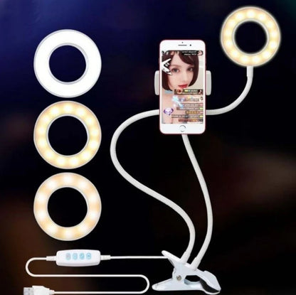 LED Selfie Ring Light for Live Adjustable Makeup Light-8Cm Stand