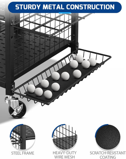 Golf Storage Garage Organizer, Golf Bag Storage Stand and Other Golfing Equipment Rack, Extra Storage Rack for Golf Clubs