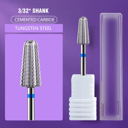 Ceramic Tungsten Carbide Nail Drill Bit Rotate Burr Milling Nail Cutter Bits Electric Drill Machine for Manicure Pedicure Tools