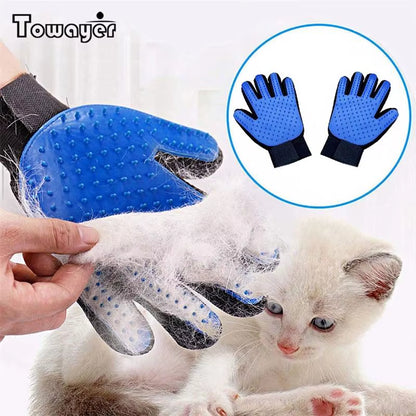 Cat Glove Cat Grooming Glove Pet Brush Glove for Cat Dog Hair Remove Brush Dog Deshedding Cleaning Combs Massage Gloves