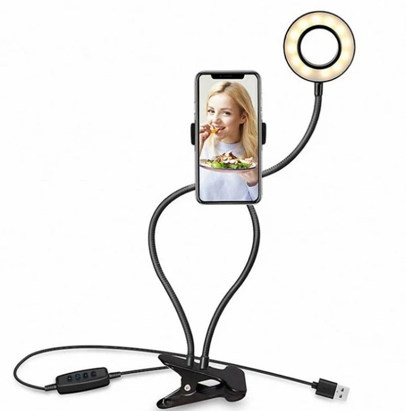 LED Selfie Ring Light for Live Adjustable Makeup Light-8Cm Stand